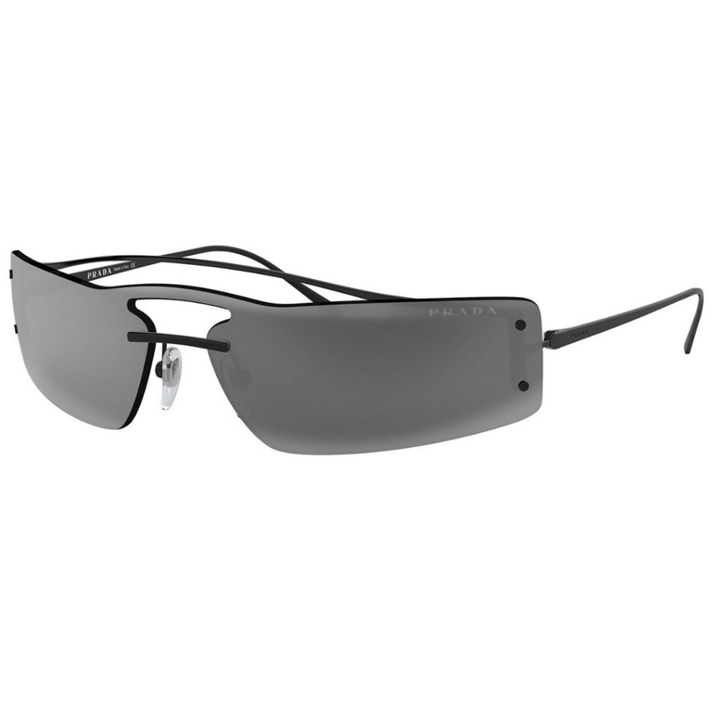 Prada Catwalk slim black rectangle sunglasses NEW
